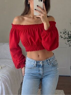 Off-Shoulder Crop Top